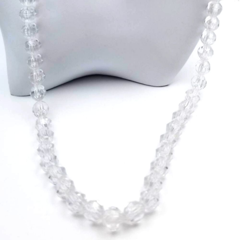Crystal clear beaded brilliant shine necklace